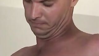 MenWorkinXXX.com - Ugly soldier has solo fun with his fat hairy prick