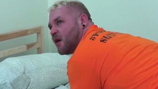 BreedingMeRaw.com - Buff dude watches gay porn before deep bareback fucking