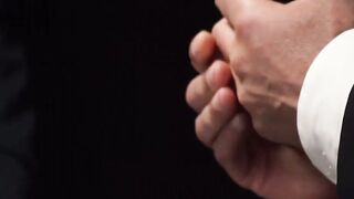 President Oaks's deep fingering of twink Cole Blue's gaping ass hole