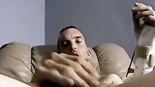 JoeSchmoeXXX.com - Nasty homeboy tries really hard to stroke his schlong