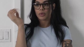 Spoiled TS stepdaughter fucked by the handyman