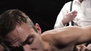 Legrand Wolf's fingering of twink Marcus Rivers's hairy ass hole