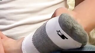 ToesXXX.com - Twinks Billy and Wiley's fleshlight action and foot tease