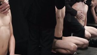 Austin Young's big cock ride in a wild group sex encounter with horny guys
