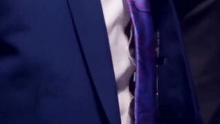 PlayingMen.com - Two men in suits have intense sex in the toilet at work with passion
