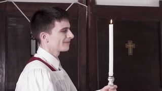 FatherXXX.com - Religious guy's forbidden raw fuck with daddy priest is a sinful deli