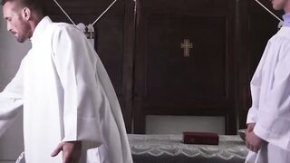 FatherXXX.com - Priest's raw, balls-deep sermon on fornication ends with a twink's an