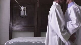 FatherXXX.com - Priest's raw, balls-deep sermon on fornication ends with a twink's an