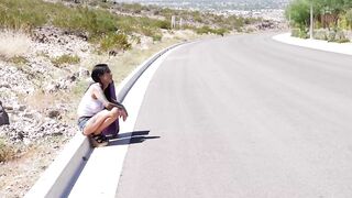 Hot MILF hitchhiker gets rough fucked