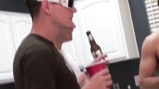 Stuffing the house bottoms hole with massive hard cocks