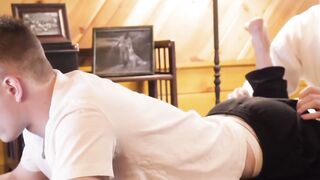 IncestGay.com - Slutty twink deepthroats and gets barebacked by stepdad
