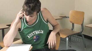 Sloppy sucking and banging from behind for horny twink men