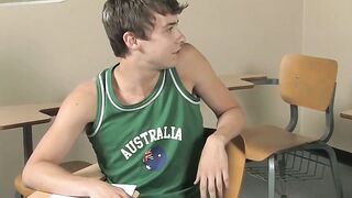 Sloppy sucking and banging from behind for horny twink men