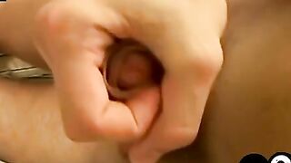 Handsome Kelly Cooper masturbates while touching himself