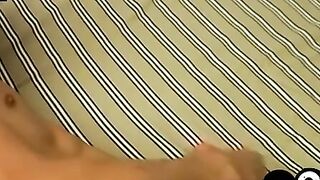 Handsome Kelly Cooper masturbates while touching himself
