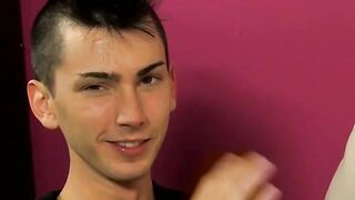 Emo twink Colby London fucking hard after big cock blowjob