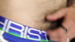 MenWithFur.com - Inked amateur shows his sweaty pits before jacking off