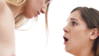 GirlMormons.com - Apprehensive Mormon babe's strapon plowing by her friend