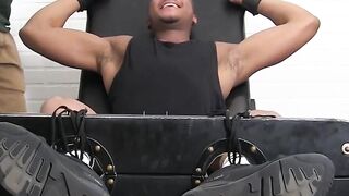 MaleFeetXXX.com - Ebony jock Trent King tied and endlessly tickled