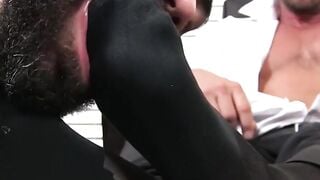 MaleFeetXXX.com - Naughty businessman Ray's solo session with foot treatment