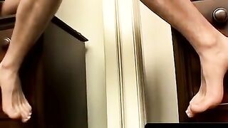 ToesXXX.com - Inked twink's foot worship and post-orgasmic foot cum