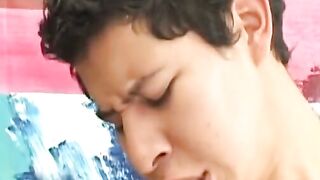 OTBXXX.com - Amateur twink craves hardcore bareback fucking until he shoots cum