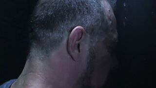 SayUncleNetwork.com - Glory hole blowjob leads to intense raw bareback with daddy's c