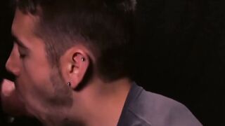 SayUncleNetwork.com - Glory hole blowjob leads to intense raw bareback with daddy's c