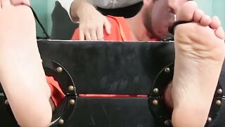 MaleFeetXXX.com - Hunk's man-eater cosplay leads to tickling submission