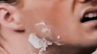Lean retro stud Rick Pantera have a sex session with me inside the shower