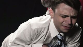 Handsome Austin Young strokes Bishop Angus massive cocks before fucking hardcore