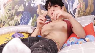 BoysHD.com - Luis Angel's solo masturbation of his hairy thick cock