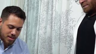 MaleFeetXXX.com - Hottie Dan sucks lovely feet and receives a footjob from lustful Ri