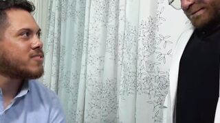 MaleFeetXXX.com - Hottie Dan sucks lovely feet and receives a footjob from lustful Ri