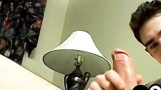 Stretchy Zack Randall successfully sucks his big dick