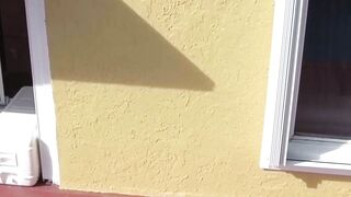 Small blonde slut playing with her drone