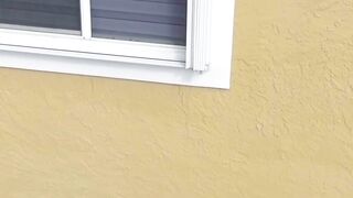 Small blonde slut playing with her drone