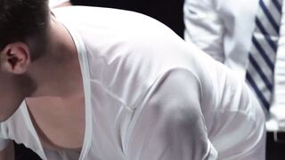 BoyMissionary.com - Blond Mormon initiate barebacked in a sacred, divine ritual fours