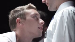 BoyMissionary.com - Blond Mormon initiate barebacked in a sacred, divine ritual fours
