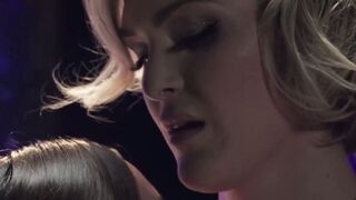 Beautiful babe Hazel Moore submits her pink pussy to tranny Tori Easton