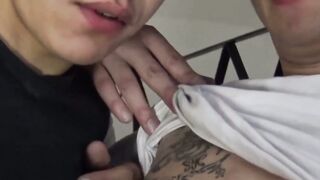 Twink buddies Remo and Santi gobbles each other cocks until cumshot