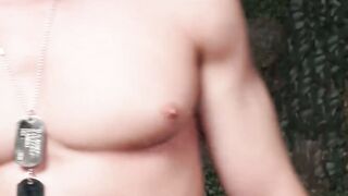 MilitaryHunk.com - Nick Clay pounds private raw after throat fuck