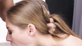 Flirtatious and petite Tiffany Tatum is reluctant about this MASSIVE cock