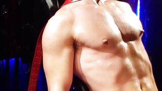 Hottie jock aroused as he gets choked and punched by master