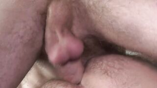 Hottie Calhoun stroking Sexy Kevin underneath his boxer