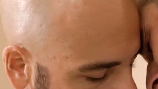 MaleIcons.com - Bald hottie Adam Russo rims pounds me relentlessly