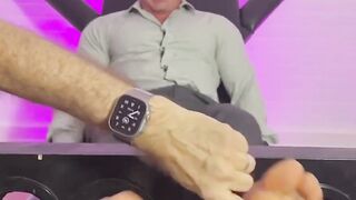 MaleFeetXXX.com - Ripped Braden Charron tied naked for an intense tickle torment by a