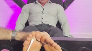 MaleFeetXXX.com - Ripped Braden Charron tied naked for an intense tickle torment by a