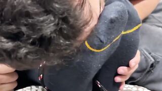 MaleFeetXXX.com - Monstah Mike restrained and bound in a fun foot worship session wit