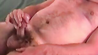 MenWorkinXXX.com - Arrogant old man strokes his small hairy tool solo